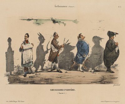 La Caricature; Les Ombres Portées, No. 5 door Jean Ignace Isidore Gérard